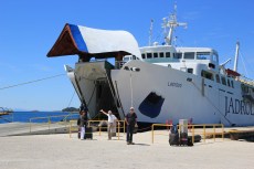 Boarding Jadrolinja ferry Korcula to Split