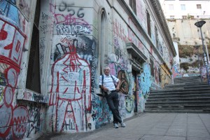 David standing under caption "Dave"